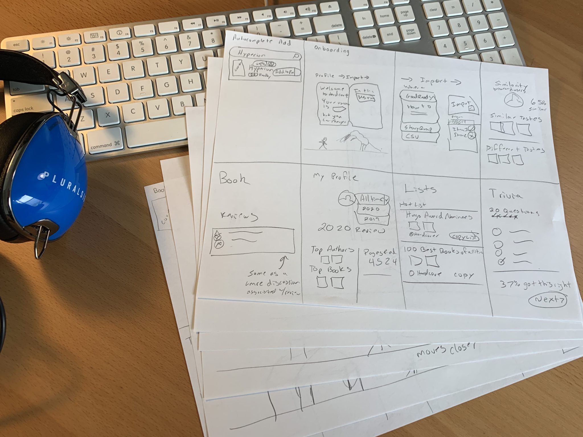 Things we implemented from this so far: autocomplete search, storybook onboarding, Goodreads importer.