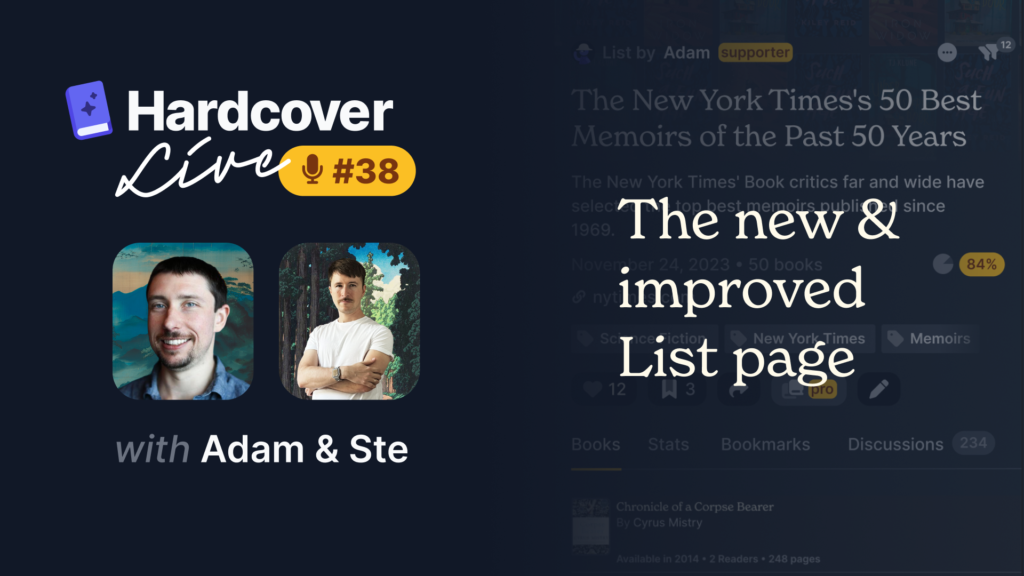 Cover for #38 – The New & Improved List page
